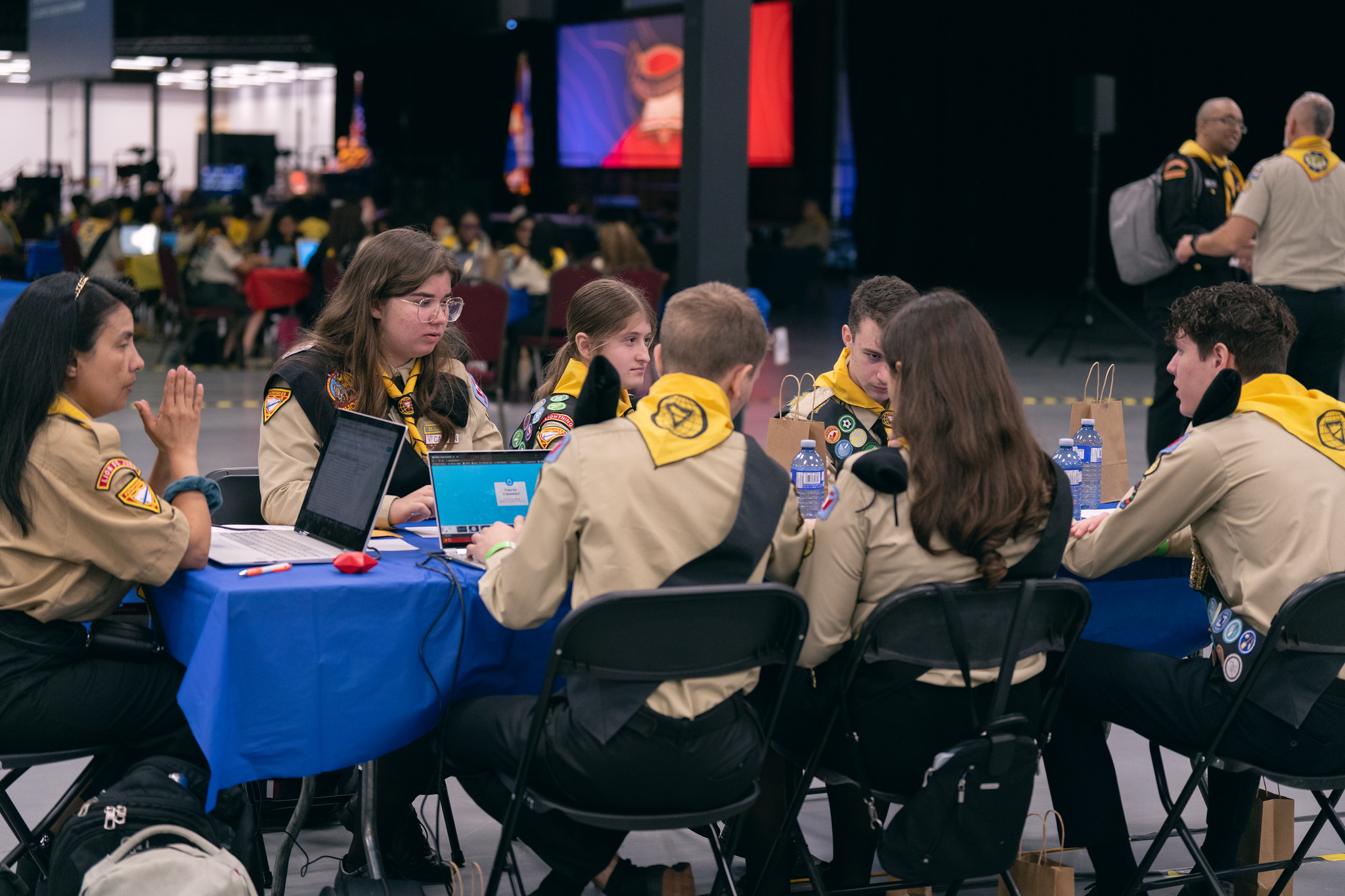 The Lions of Juda team from Quebec concentrates during the morning Bible testing on April 22, 2023.