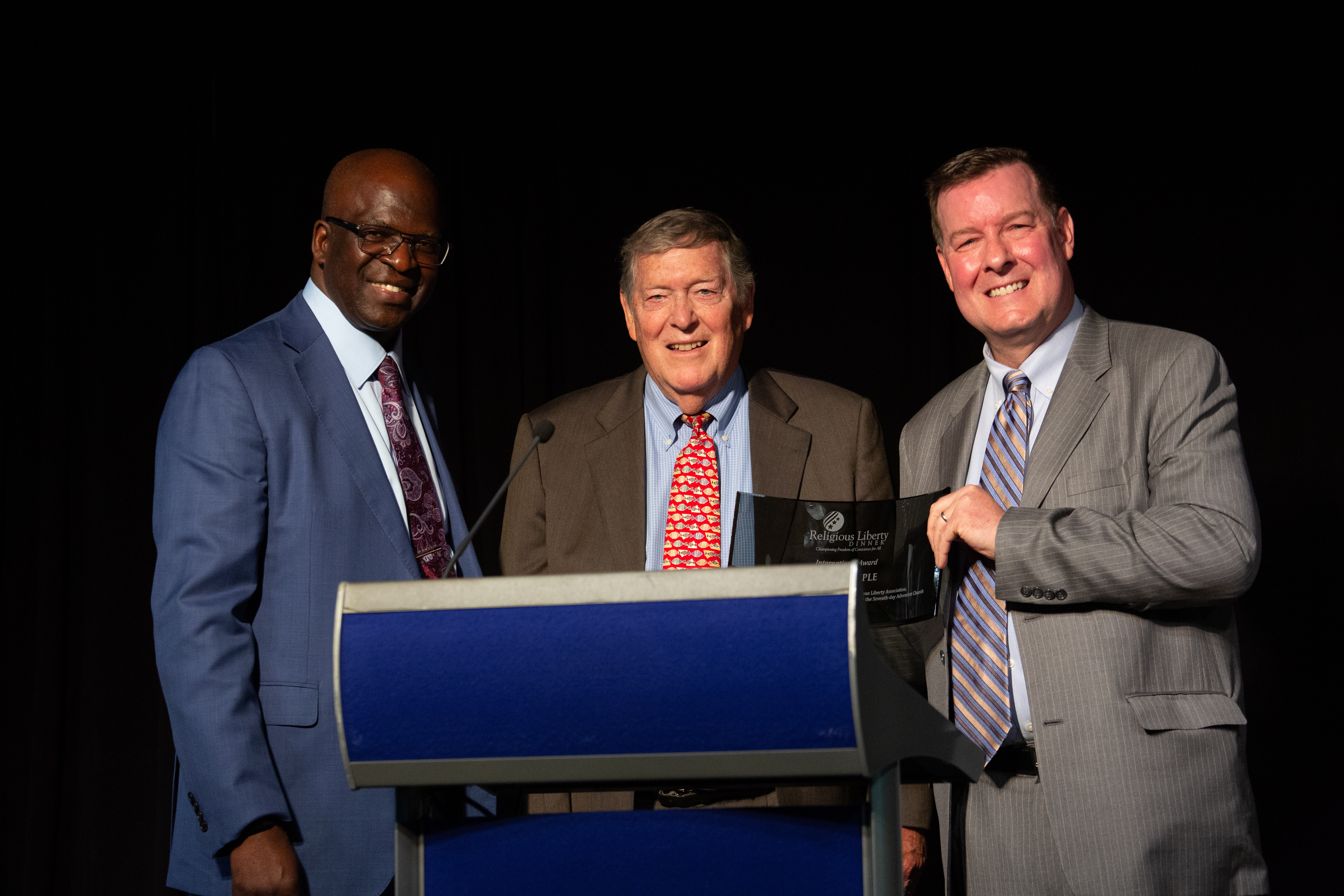 Chris Seiple accepts an International Award. 