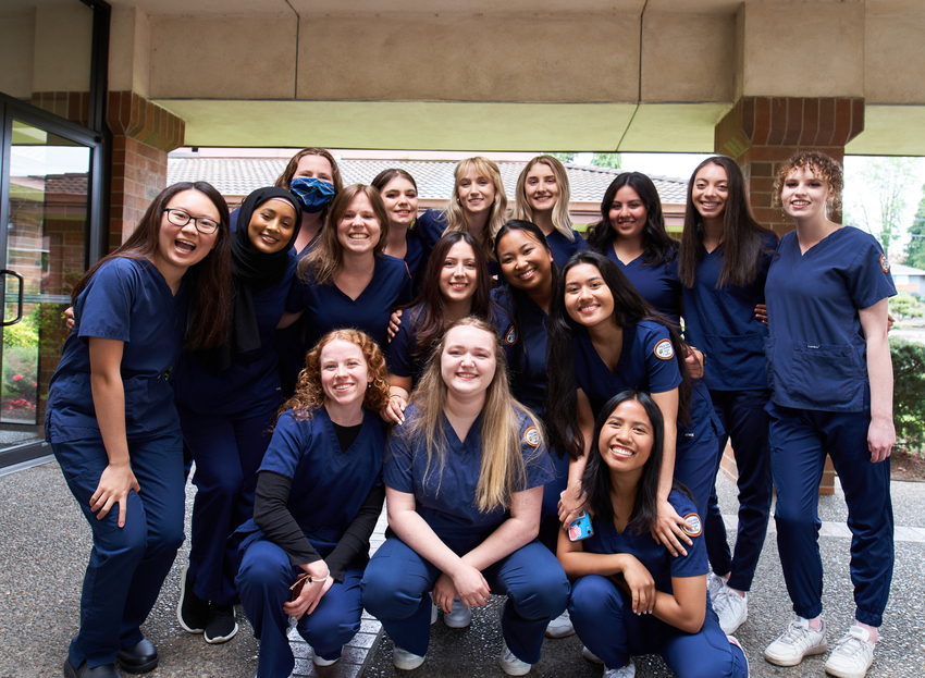 Walla Walla University nursing students