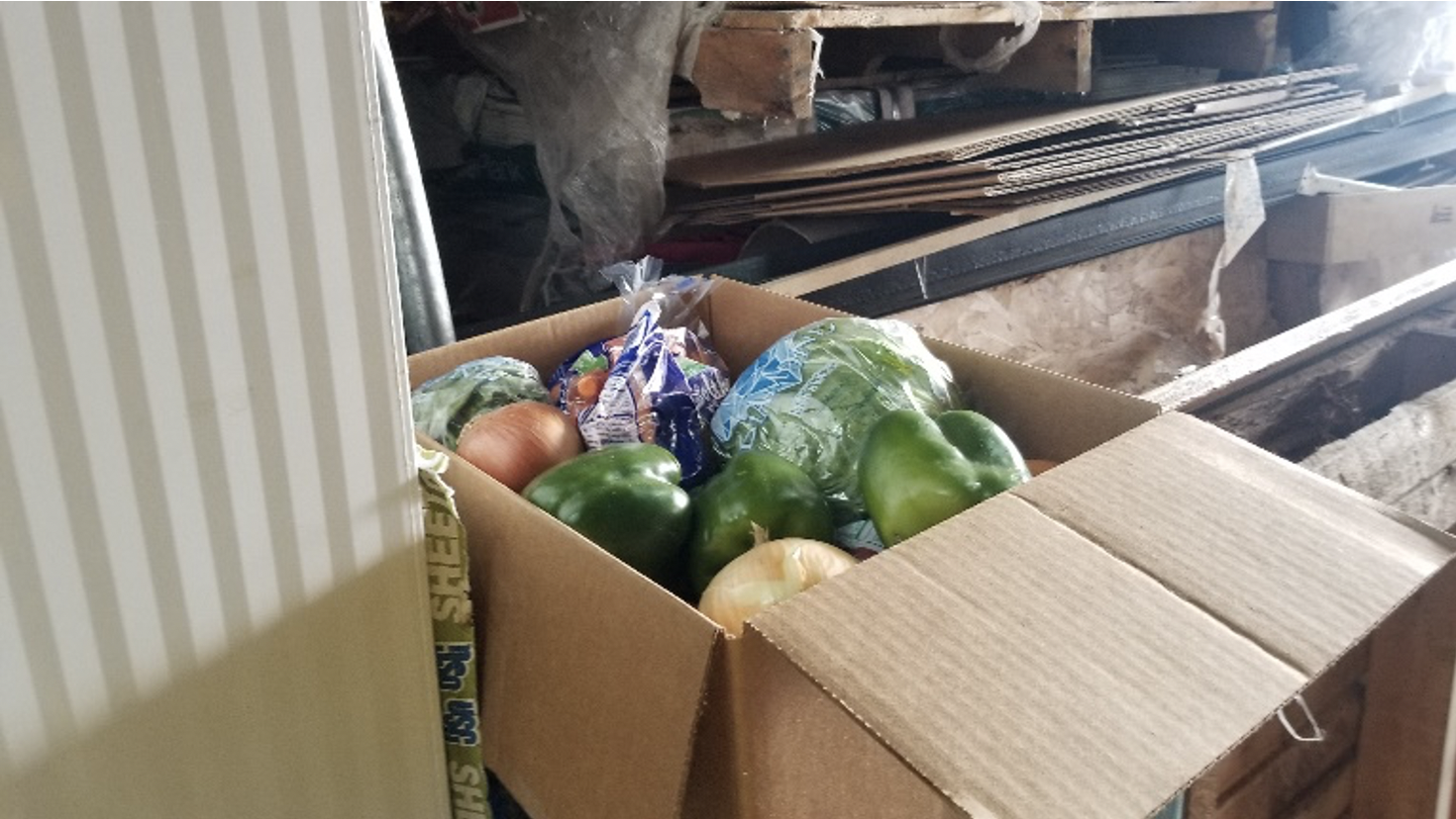 ACS box of food at the Bronx warehouse