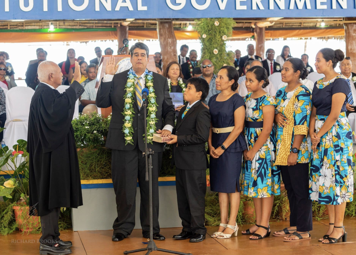 Palau president sworn into office
