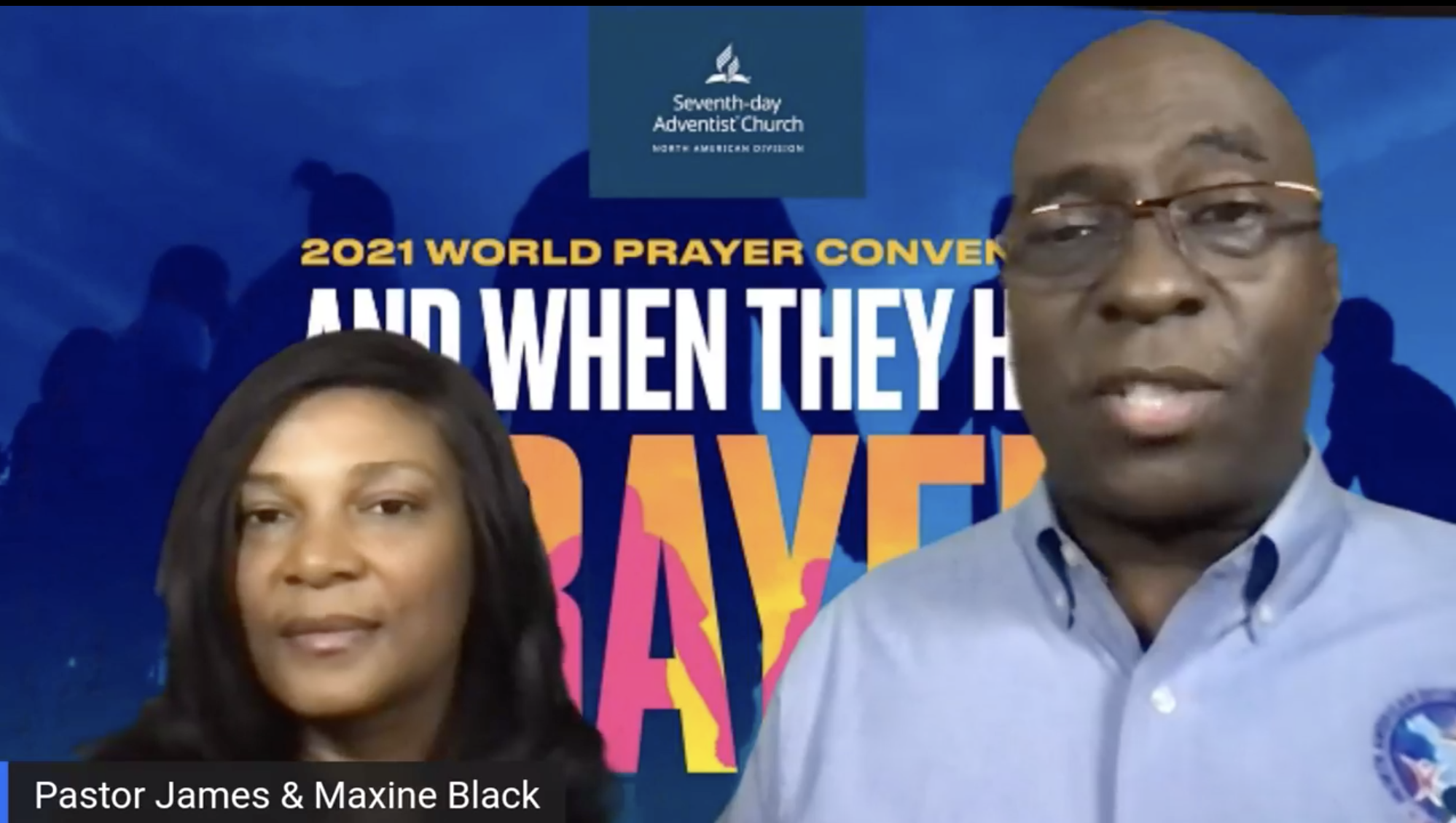 NAD prayer ministries director James Black and his wife Maxine co-host the 2021 World Prayer Convention April 9-10