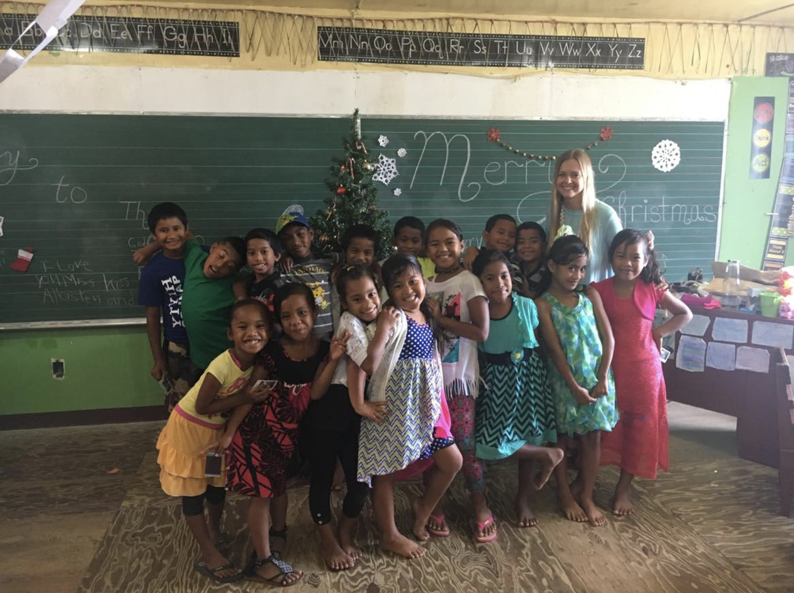 Elisa and her Ebeye SDA School students