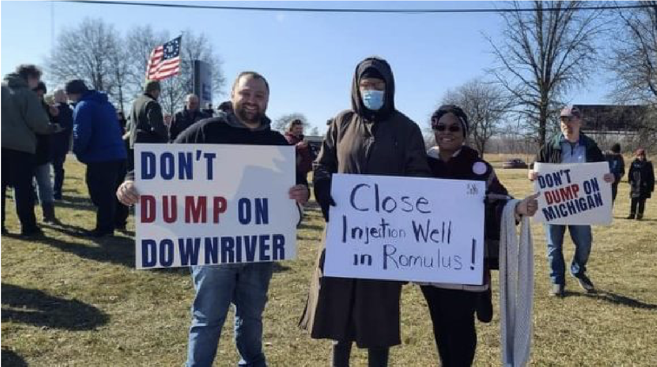 Jacqueline Galloway-Blake, a devoted 40-year member of Sharon-Inkster church, said, “I was not going to sit by quietly as they shipped toxic waste all the way from Ohio to our backyard, where our people live.”