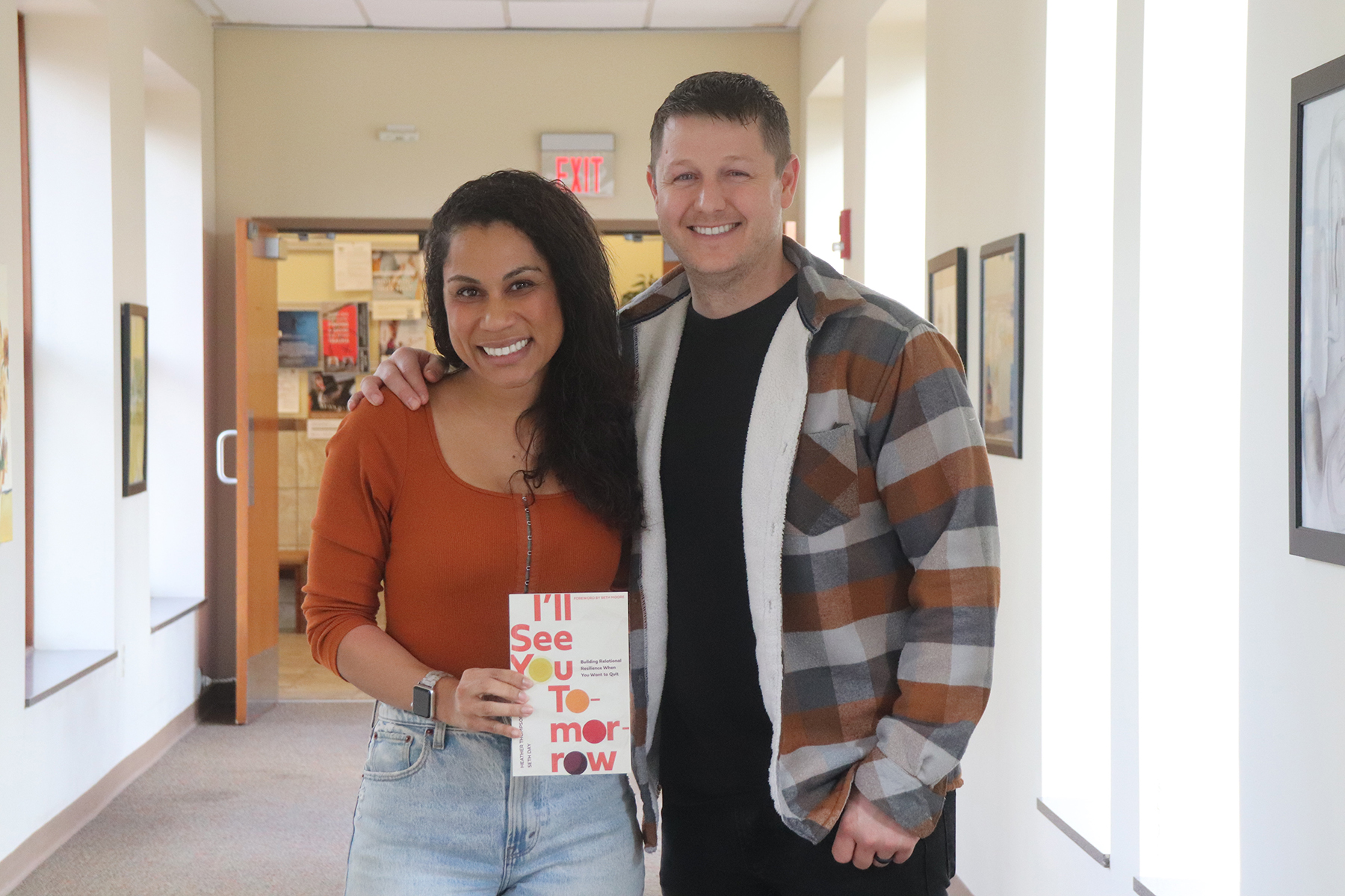 Heather Thompson Day and Seth Day with their new book "I'll See You Tomorrow"