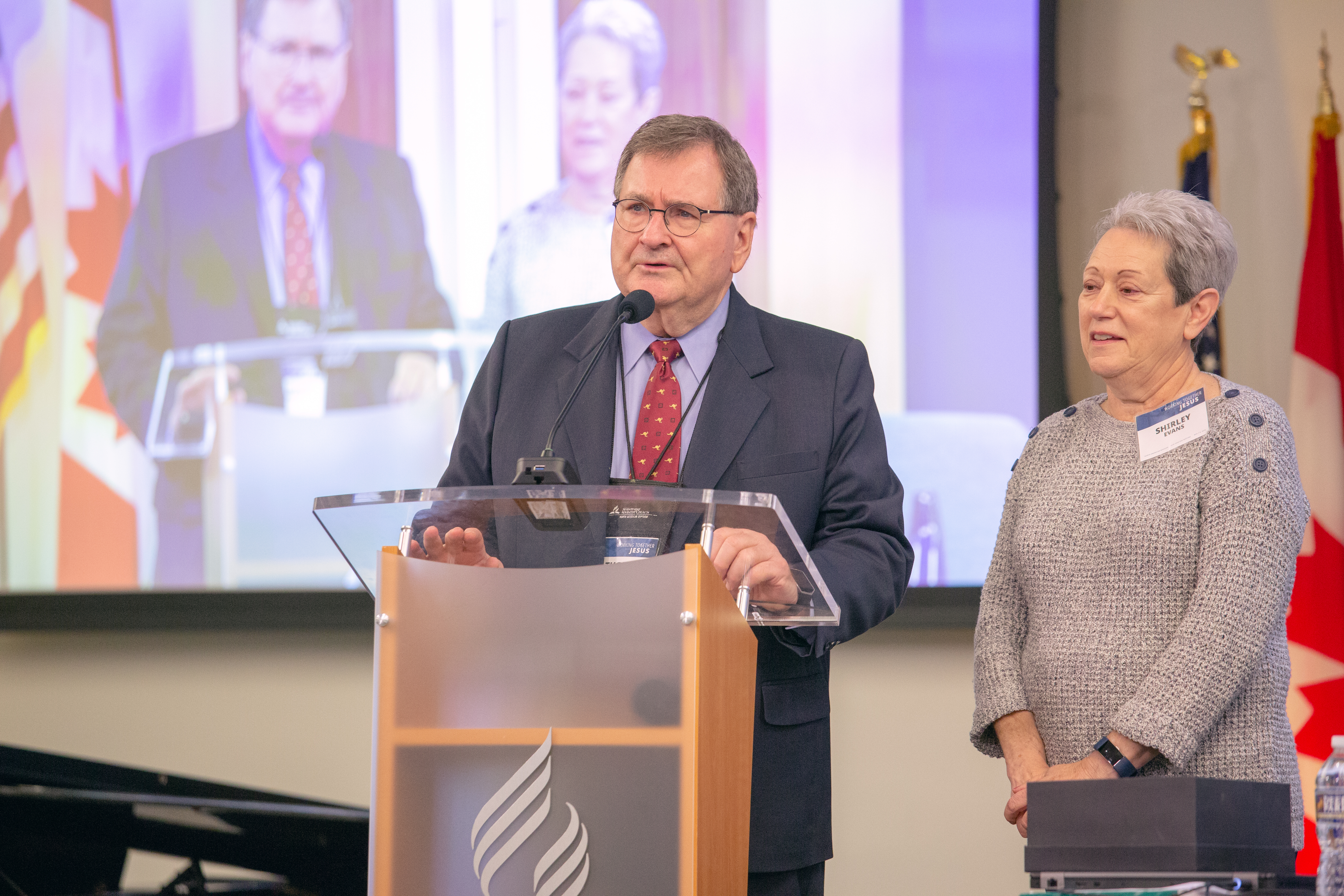 Tom and Shirley Evans at Year-End Meetings 2018