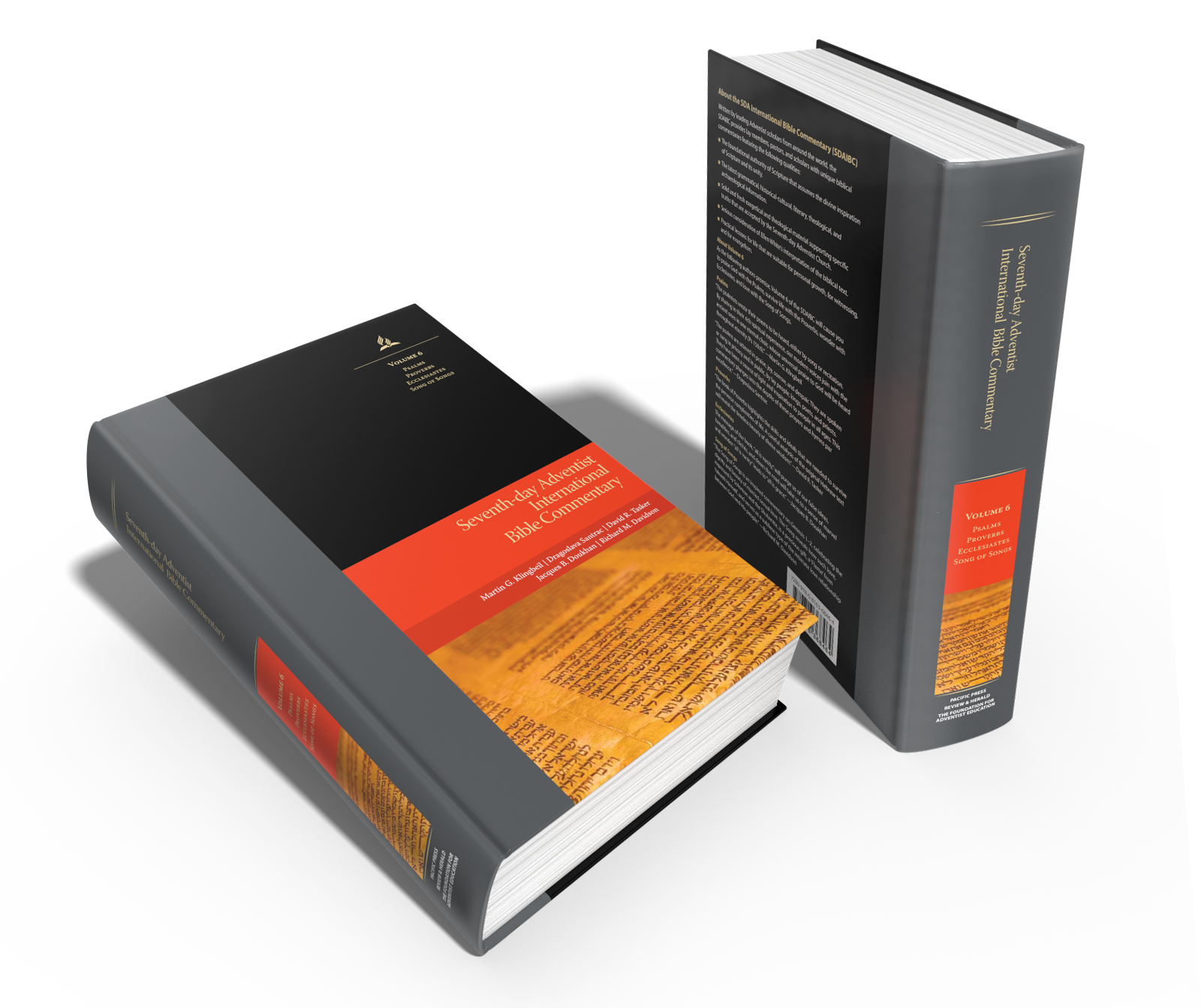 A photo of volume 6 of the new Seventh-day Adventist International Bible Commentary. 