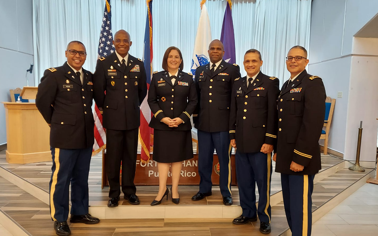 Wanda Acevedo and colleagues in uniform