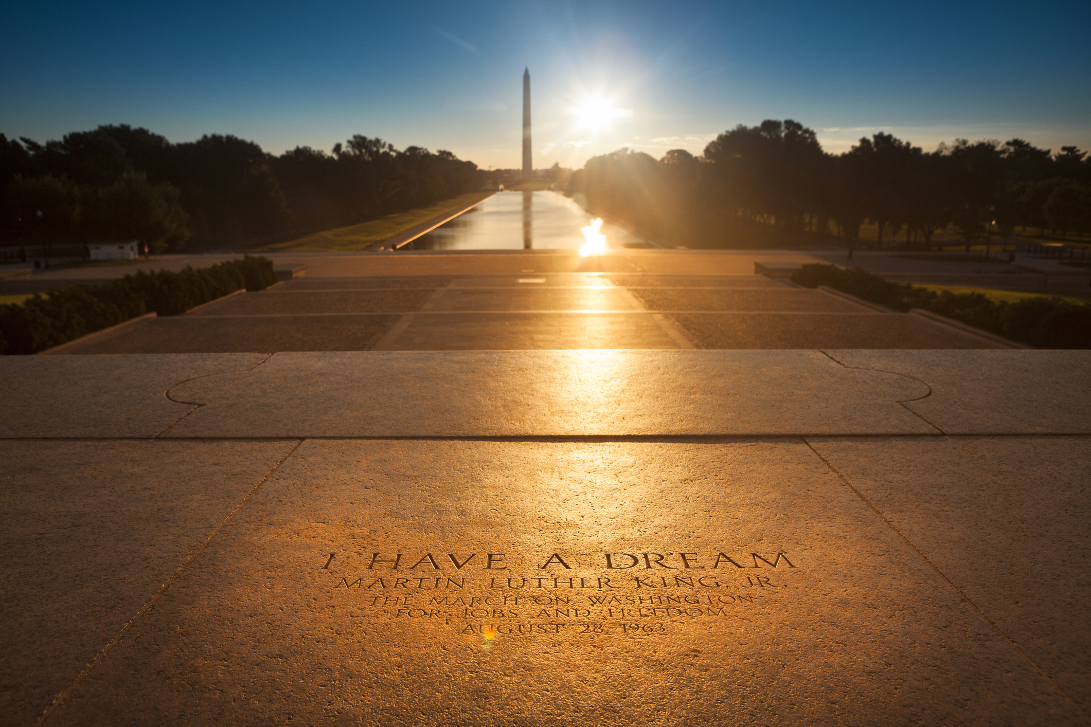 stock photo Washington, D.C. and MLK Jr. words