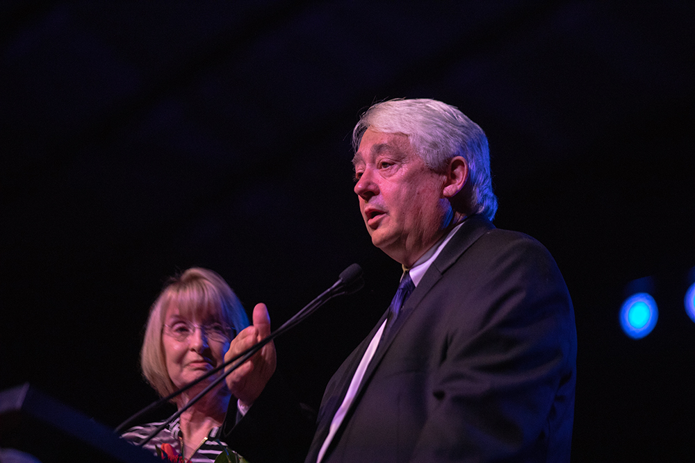 NAD VP for Education Larry Blackmer receives award at teachers' convention, Sandra Blackmer