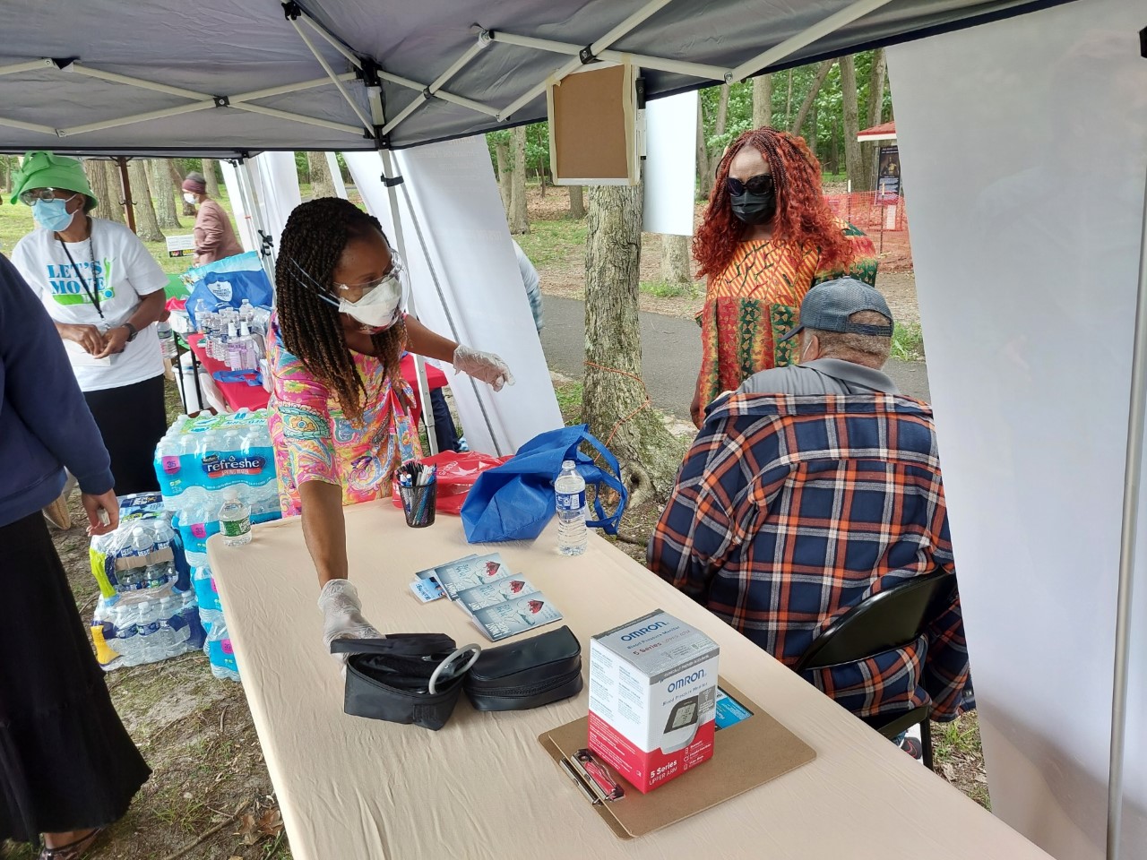 Blood pressure screening at Willingboro NJ juneteenth event