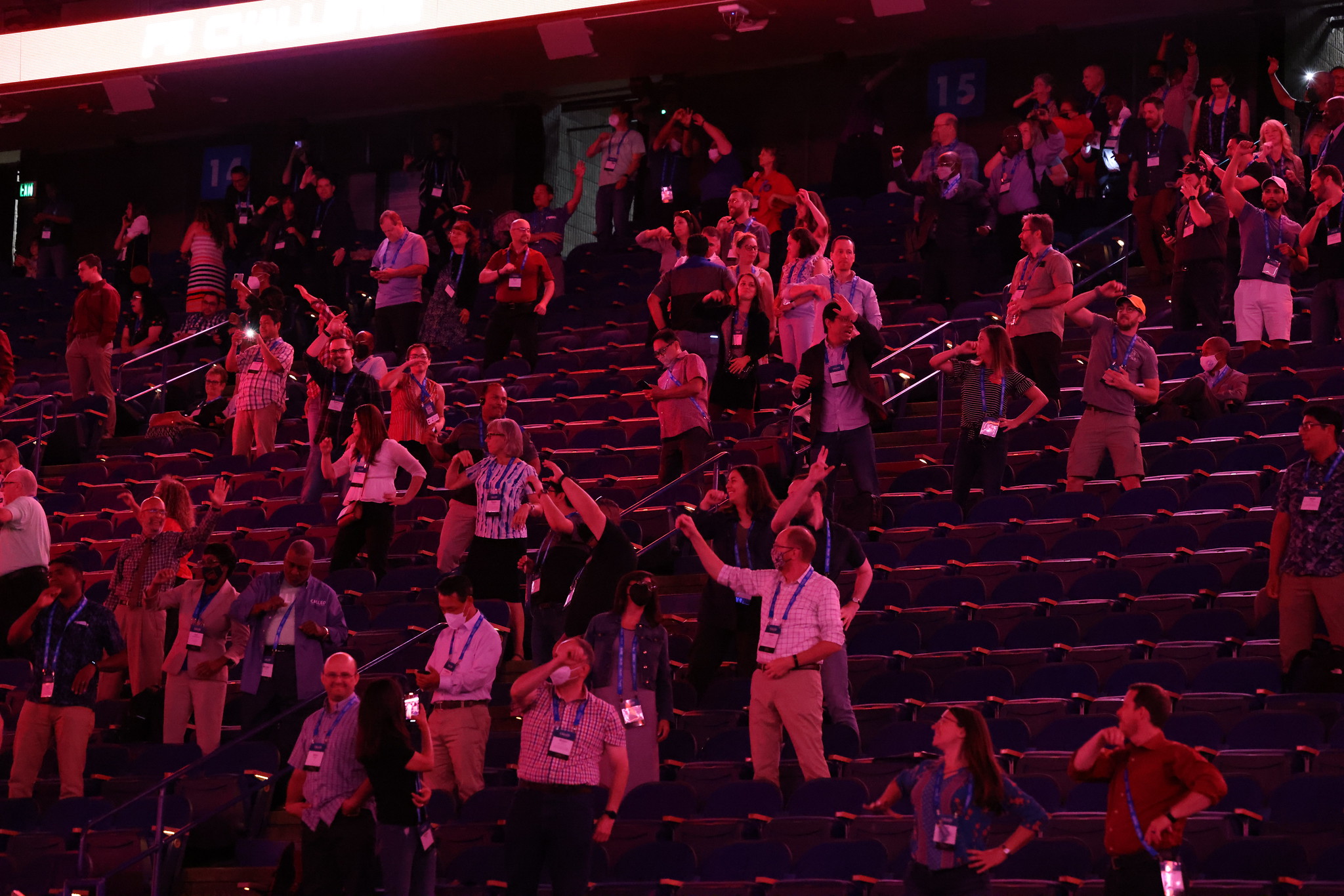 6,000 pastors and their families enjoying worship and regular Movement sessions; photo by Rohann Wellington/NAD