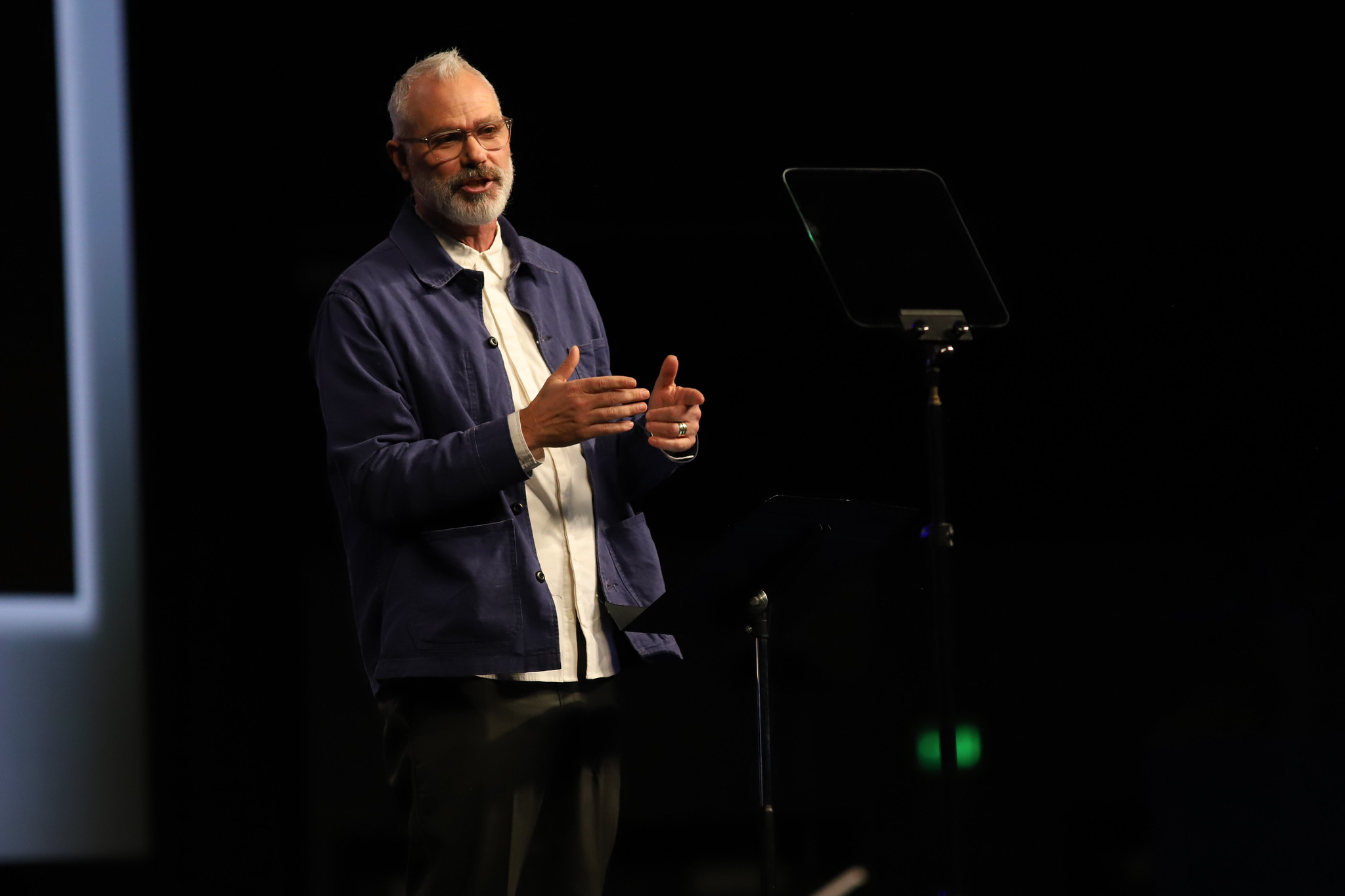 Crosswalk Church Pastor, Tim Gillespe speaking on the importance of focusing on Christ-centered Kingdom work. Photo by Luis Sanchez/NAD