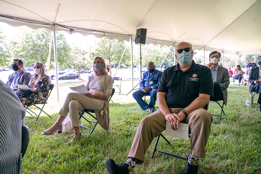 NAD employees under tent on July 1 2020
