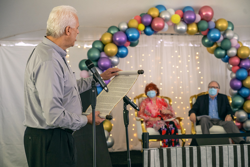 dan and donna retirement july 1 2020 Randy Robinson reads scroll of parable