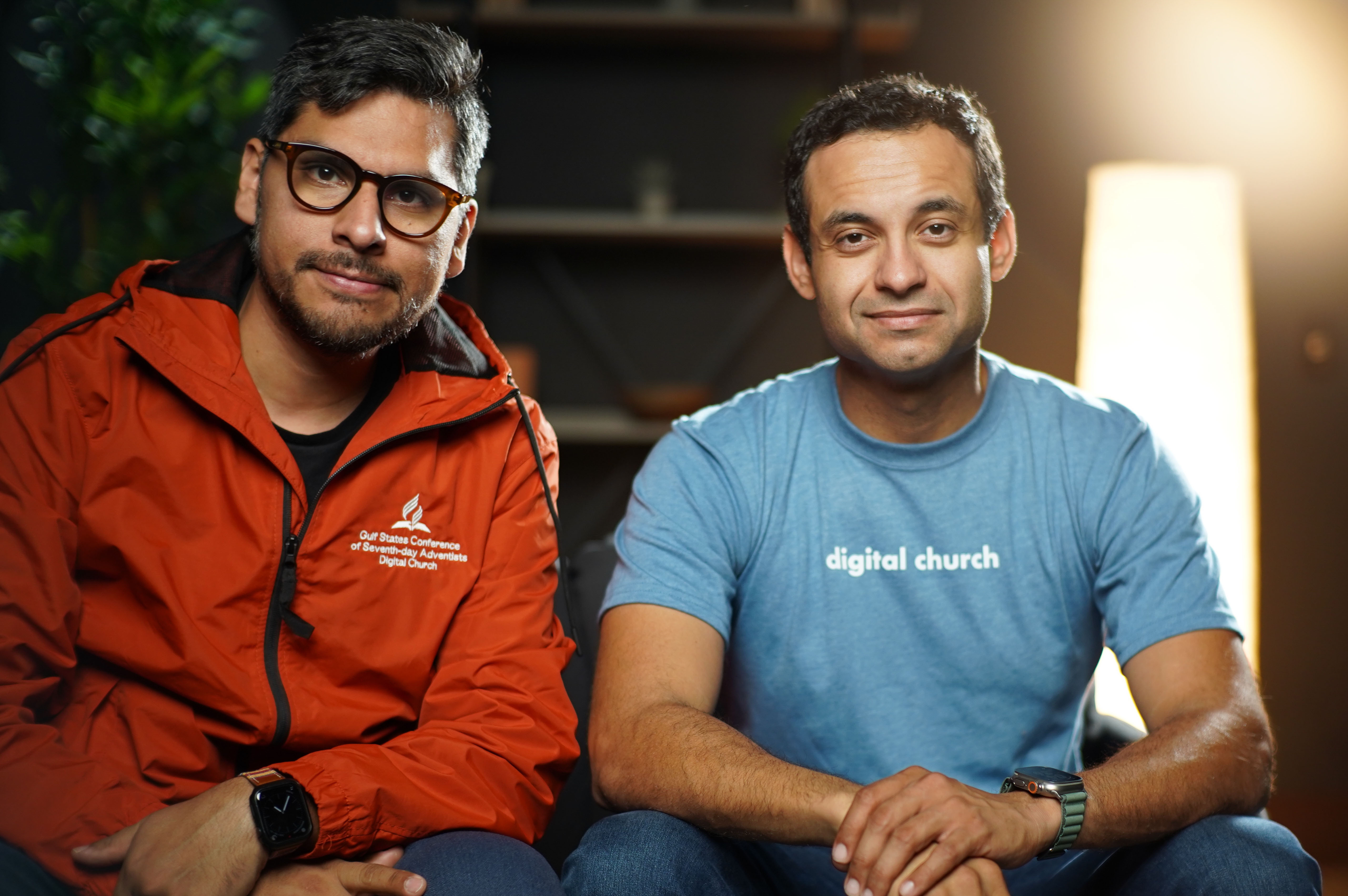 Daniel Claudet, GSC Communication director and Digital Church media pastor, and Marcelo Mansur, Digital Church associate pastor, seated together.