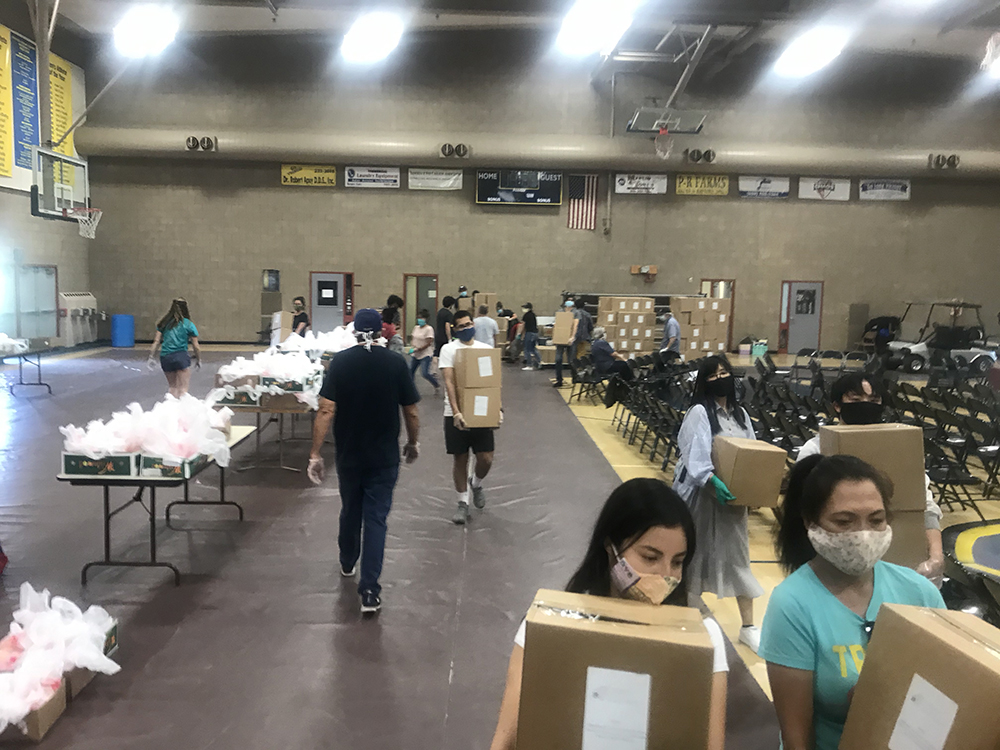 Fresno Adventist Academy was the hub for food collection and distribution during the "U Matter to God" event.