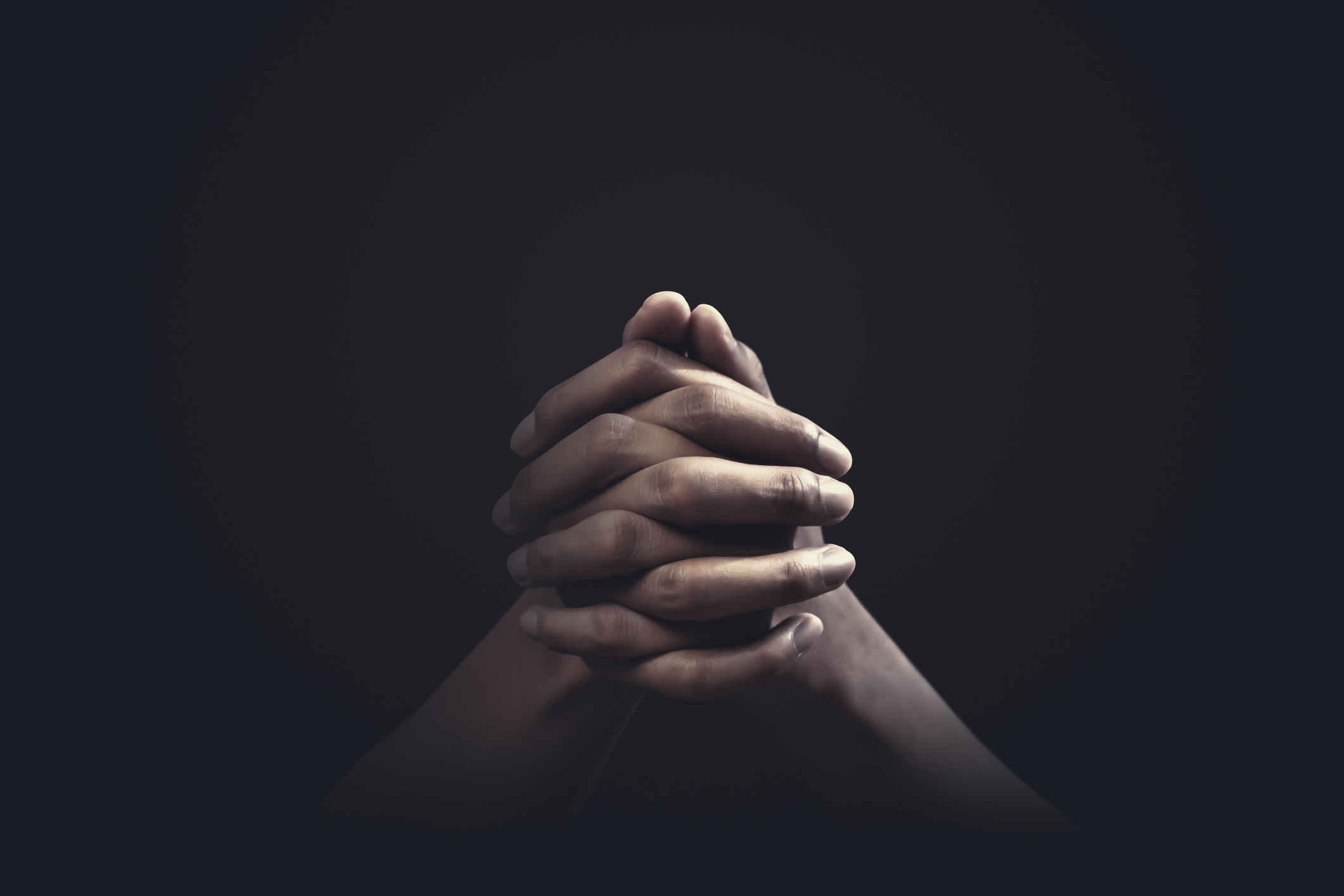praying hands stock photo