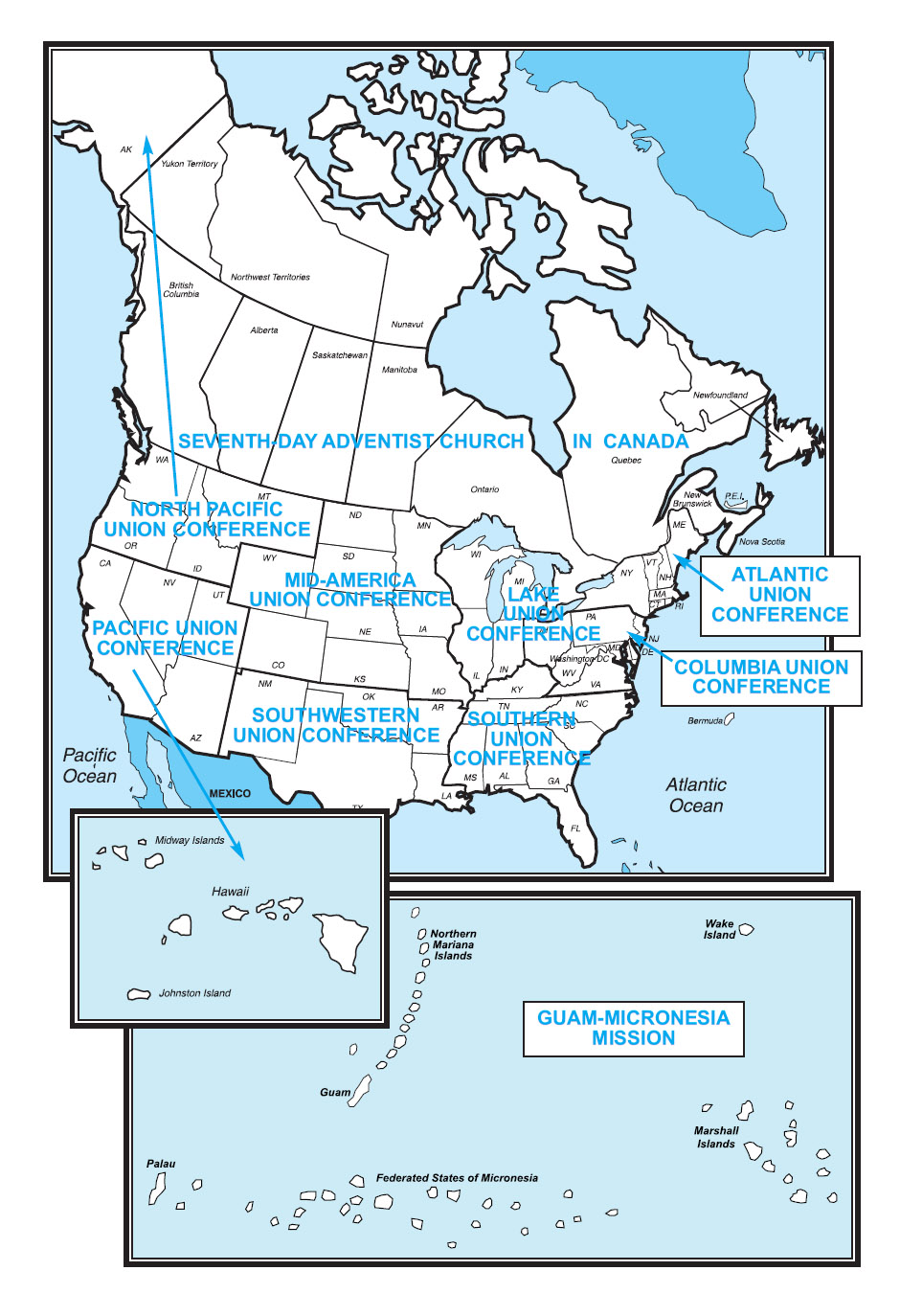 Map of the North American Division Territories