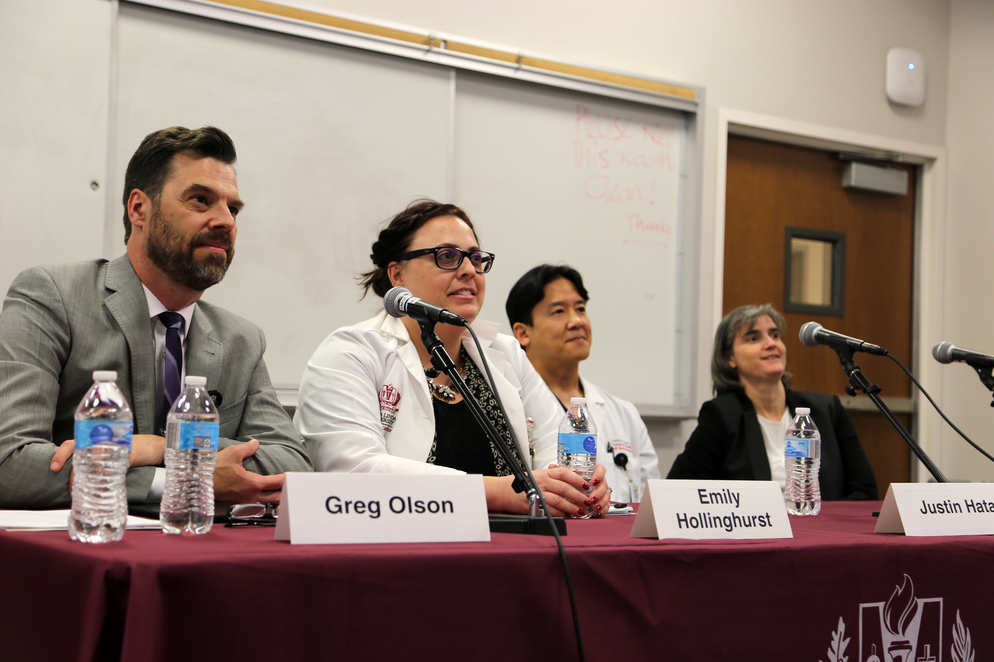 Panelists listen to question