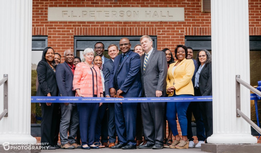 Oakwood Peterson Hall ribbon cutting