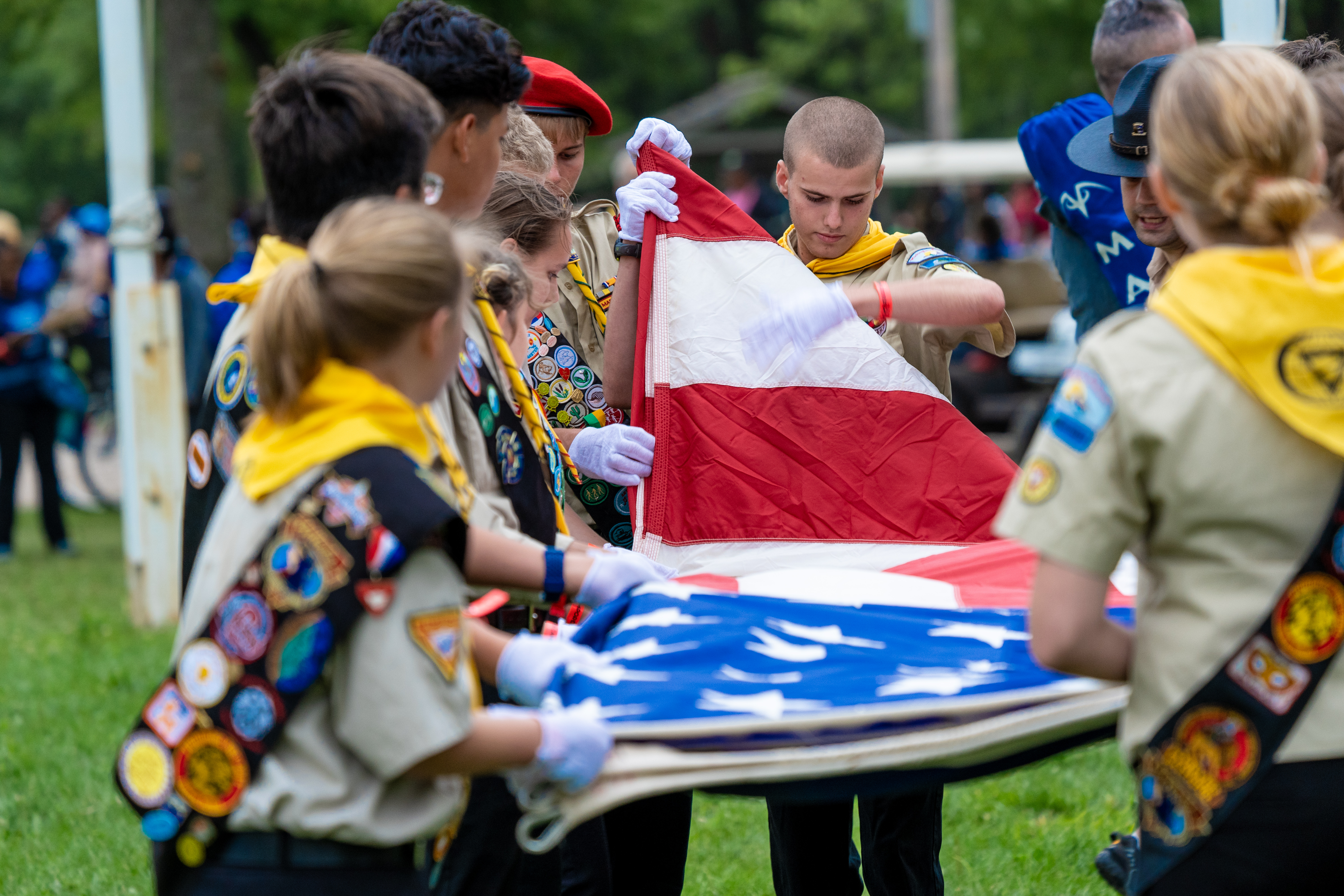 oshkosh 2019 Lowering of the US Flag on Day two of 2019 Oshkosh Camporee Terrence Bowen 48539430126_8f7f82af44_o.jpg