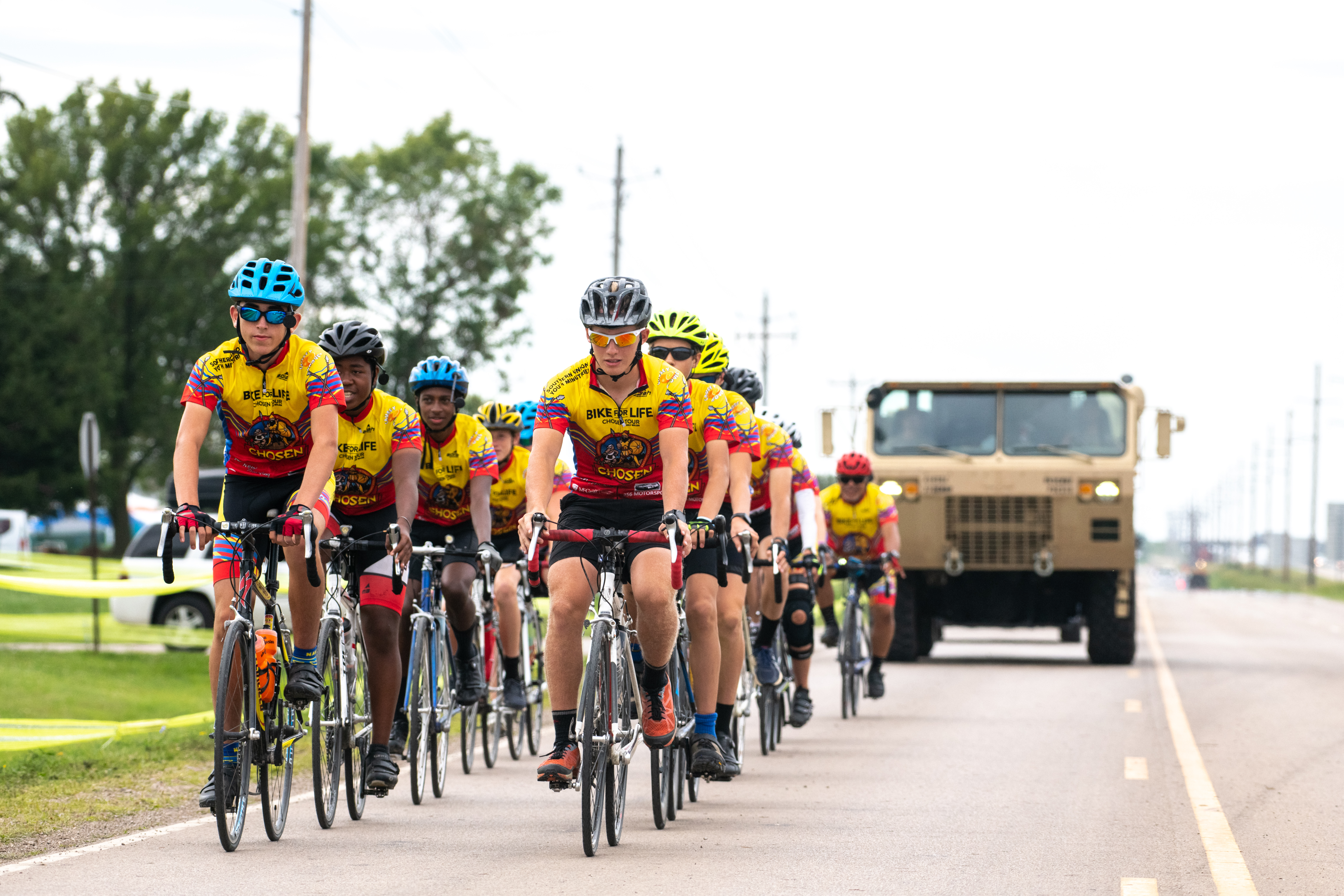 Bike for Life riders arrive for the 2019 Oshkosh Camporee