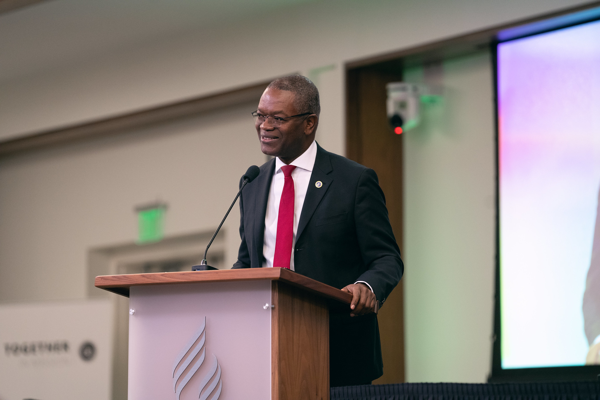 Pierre Omeler, Atlantic Union Conference president, during his worship talk on Sunday morning