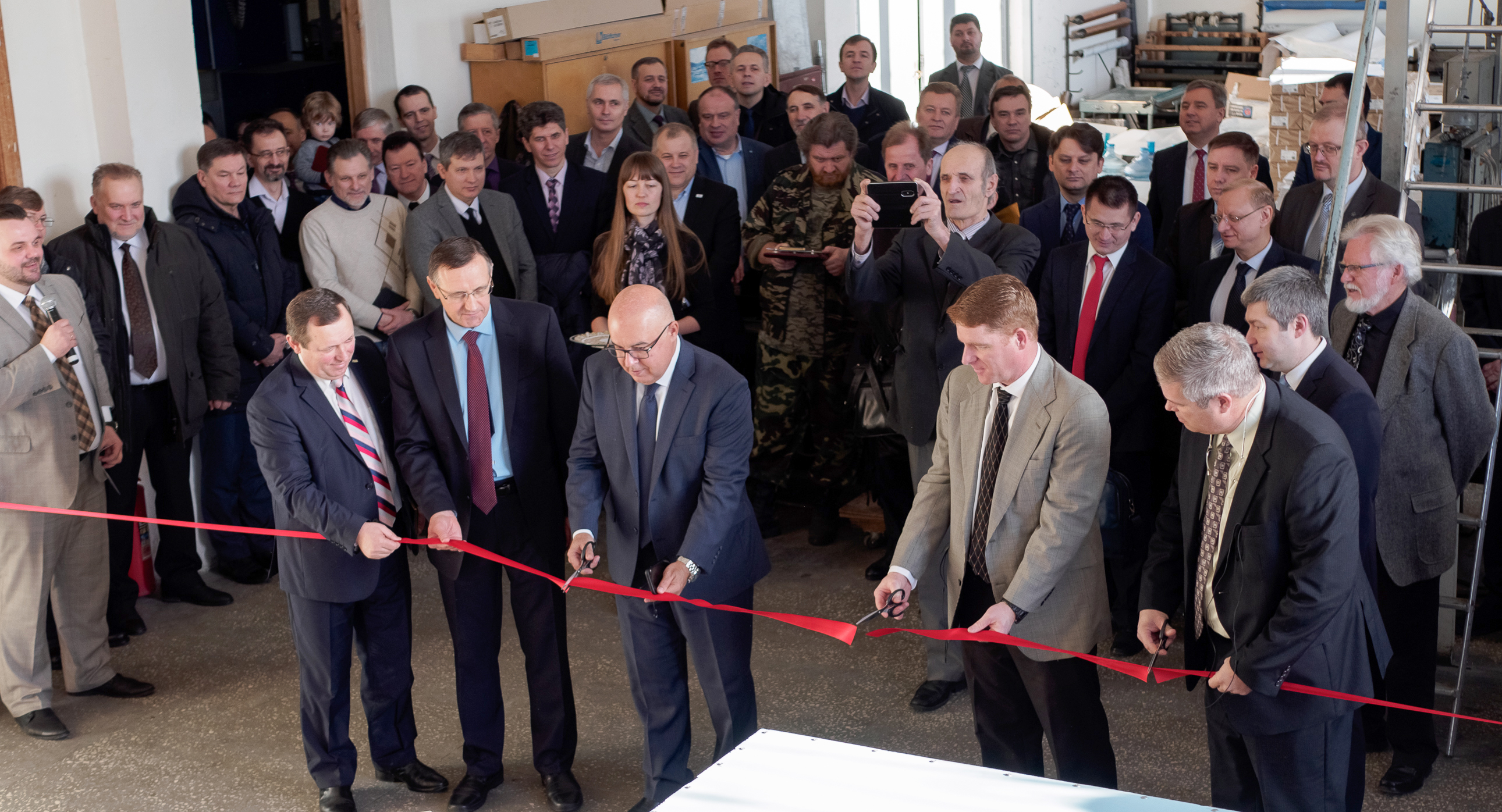 Ribbon cutting at Source of Life publishing house in Russia