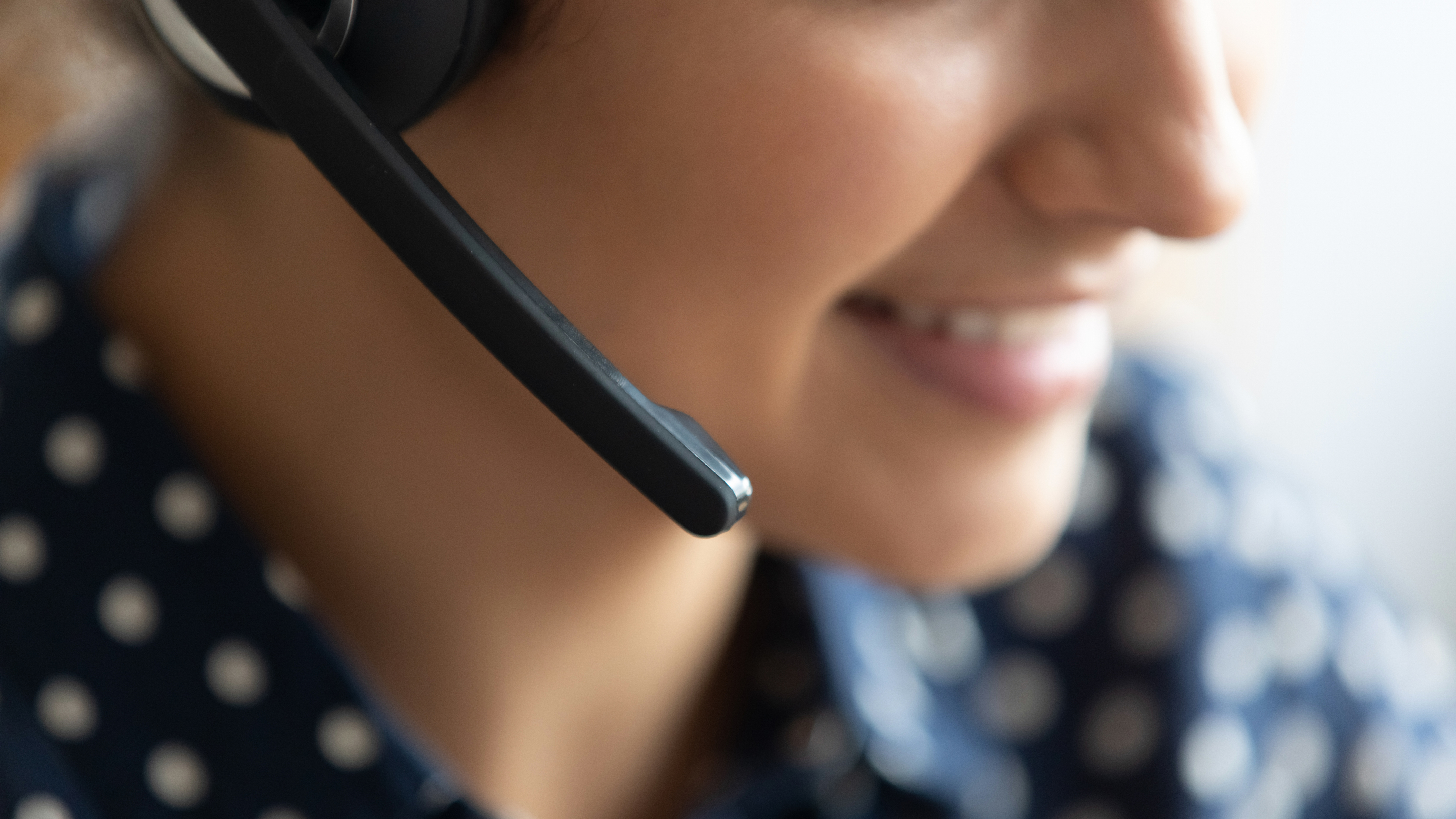 stock photo of a women customer service representative on the phone