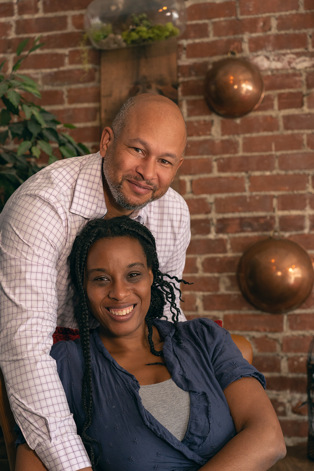 Victor and Nicole Broushet inside their Clinton cafe