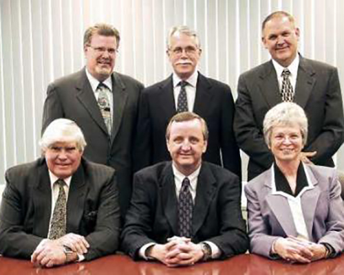 F. Martin Ytreberg (left, first row in this 2004 photo), former vice president and CFO of Pacific Press Publishing Association, passed peacefully to his rest after a lengthy illness on Tuesday evening, Aug. 20, 2019, in Boise, Idaho.